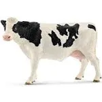 Schleich Farm World, Farm Animal Toys for Kids Ages 3 and Above, Black and White Holstein Cow Toy Figure