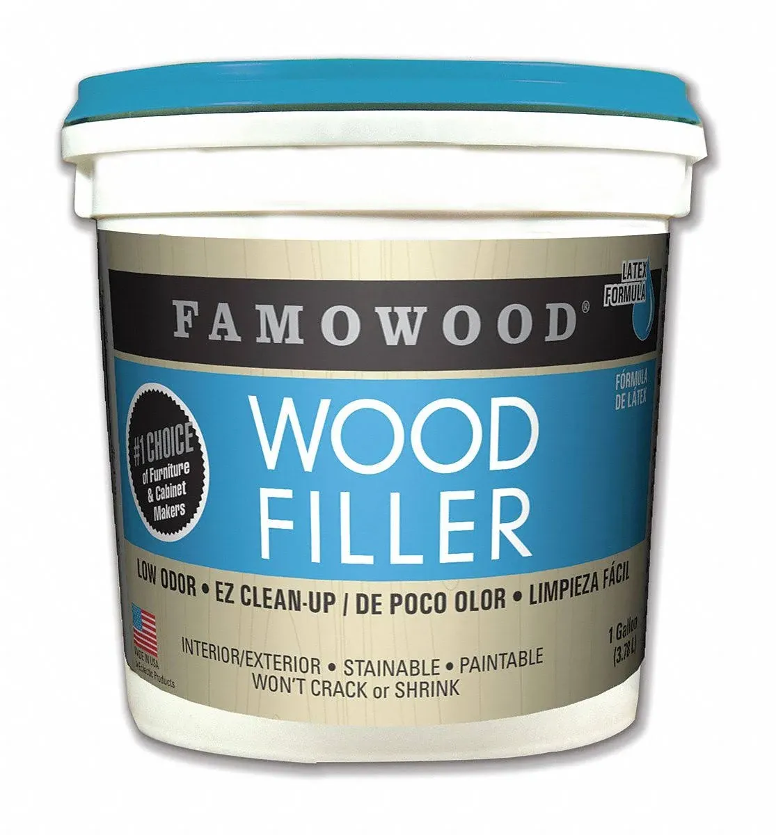 Famowood 40022106 Latex Wood Filler - Pint, Birch