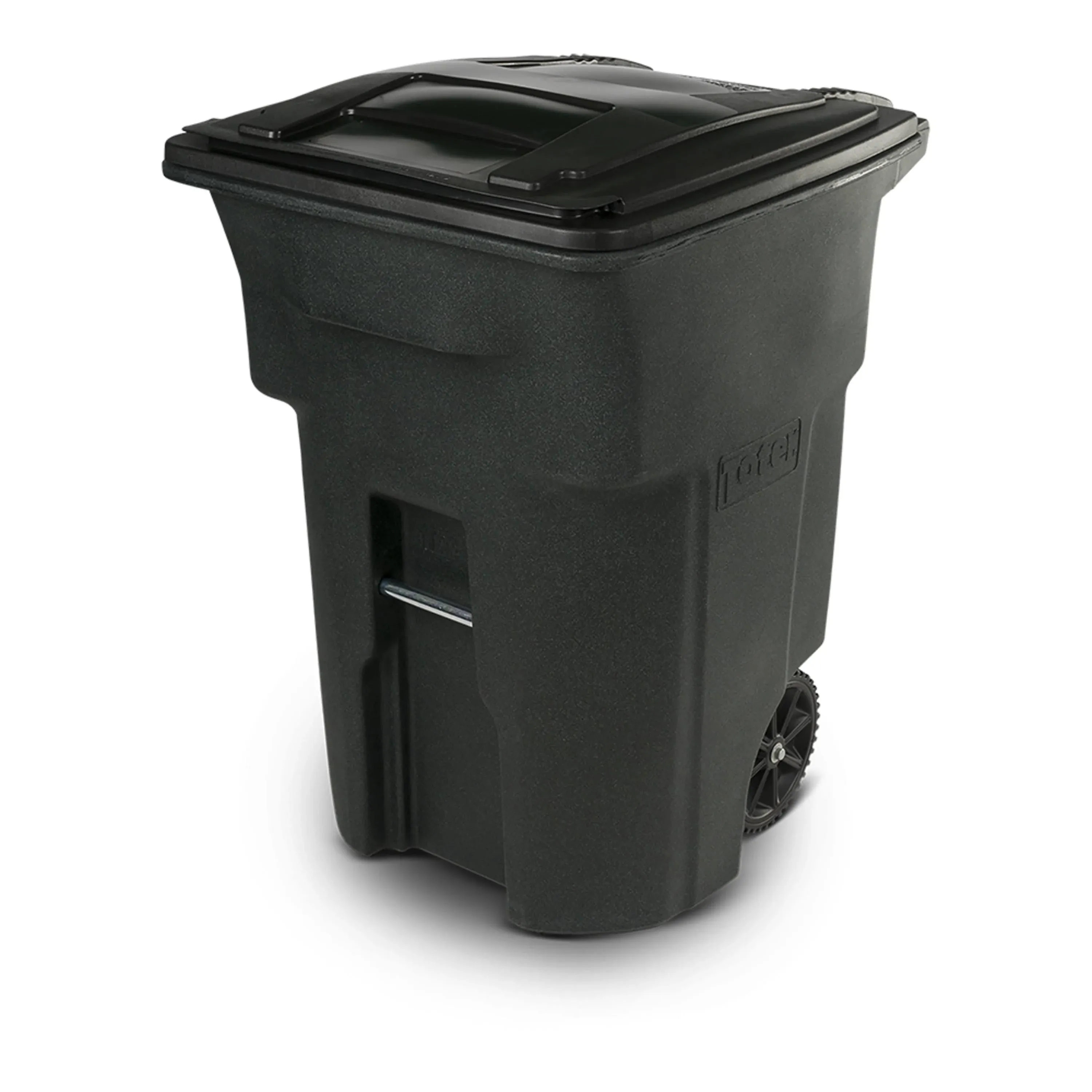 Toter 96 Gal Black Polyethylene Wheeled Trash Can Lid Included