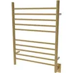 Amba Products Satin Brass Hardwired Wall Mount Towel Warmer 24.5-in x 4.75-in x 32-in