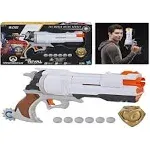 NERF Overwatch McCree Rival Blaster with Die Cast Badge &amp; 6 Rival... 