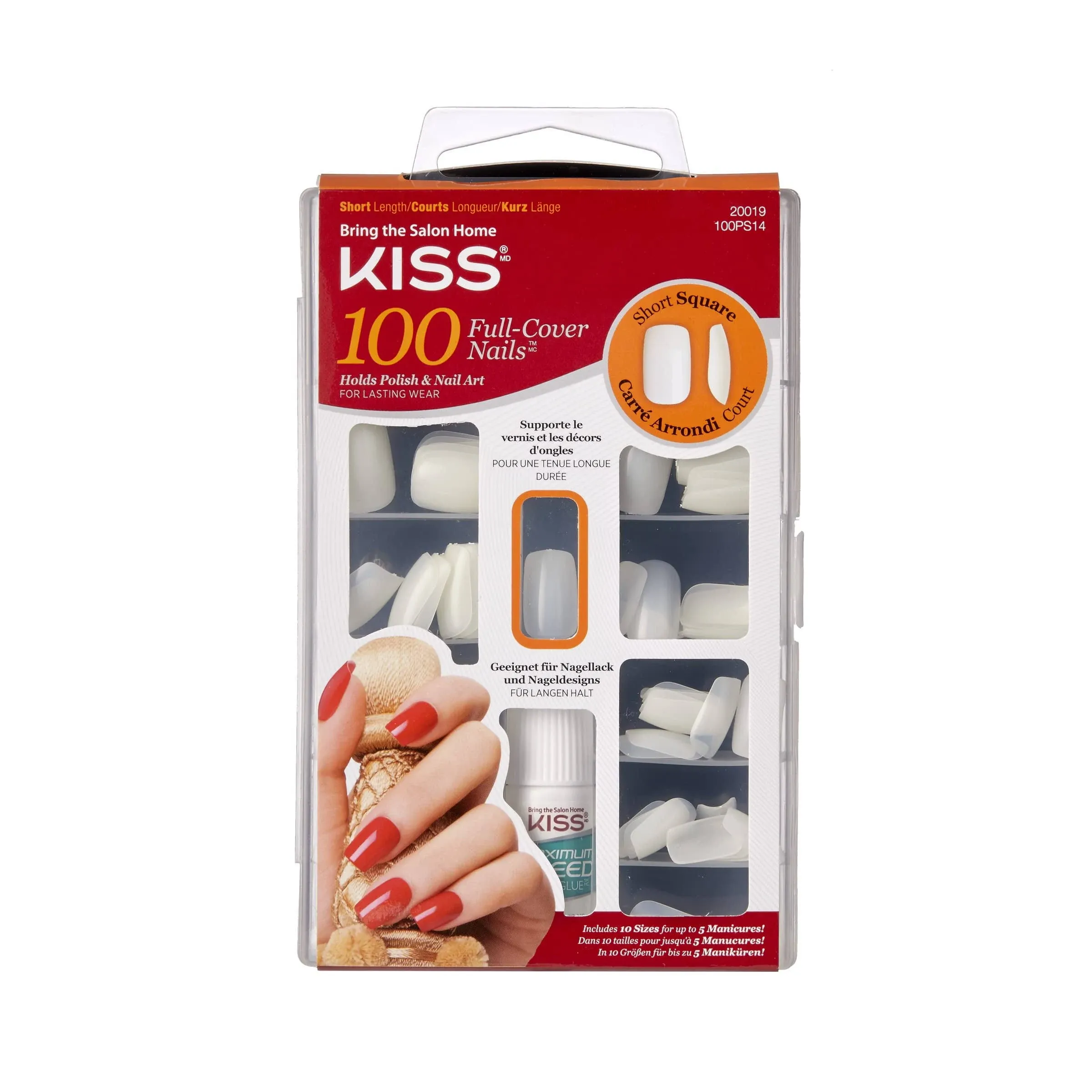 Kiss 100 Full Cover Nails Short Square