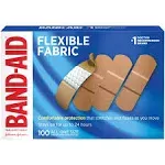 Band-Aid Brand Flexible Fabric Adhesive Bandages, 30 Count &amp; 100 Count