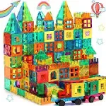 Dopyye Magnetic Building Tiles for Kids, 100 PCS Magnetic Blocks with Storage...