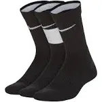 Nike Elite Kids' Basketball Crew Socks (3 Pairs) White/Black