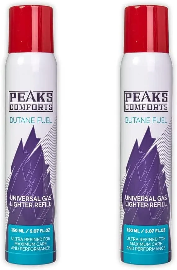 Peaks Comforts Butane Fuel Refill for Torch Lighter 150ml