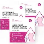 BASE LABORATORIES 7% Saline Solution for Nebulizer Machine | Saline Solution for Inhalation & Nasal Irrigation | High 7% Concentration l 50 Vials 5ml Unit Dose