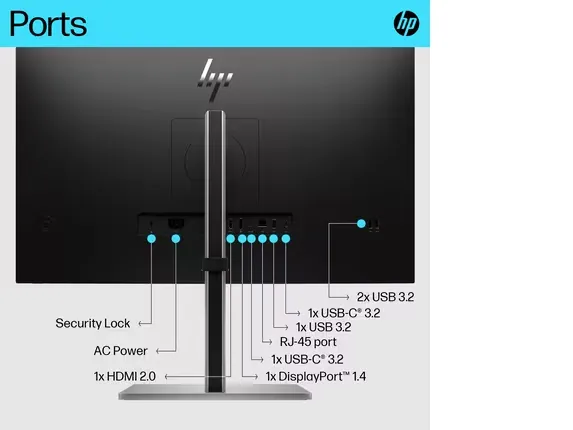 HP E27k G5 27" 4K UHD LCD Monitor