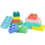 Infantino Super Soft 1st Building Blocks, 9-36 Months, Multicolor, 12-Piece Set