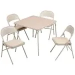 Meco Sudden Comfort 5 Piece 34x34 Card Table and 4 Chairs Folding Furniture Set