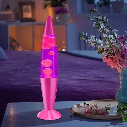 16'' Lava Lamp Jambo Color: Pink Base/Purple Liquid/Pink Wax