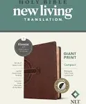 NLT Compact Giant Print Bible, Filament-Enabled Edition (Leatherlike, Mahogany Celtic Cross, Indexed, Red Letter) [Book]