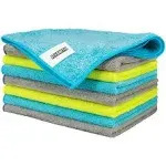 FIXSMITH Microfiber Cleaning Cloth 100 Pack Shop Towels Micro Fiber Cloth for...