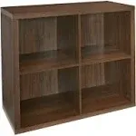 ClosetMaid Decorative Storage 4 Cube Organizer, Dark Chestnut