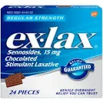 Ex-Lax 24-Count Chocolate Laxative - 8766362 | Blain's Farm & Fleet