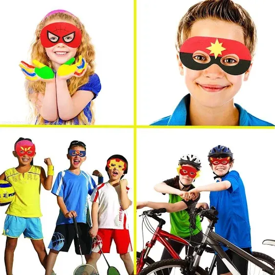 DANGSHAN 33 Packs Superhero Masks Party Favors for Kids Toys Set, Dress Up Birthday Festival Christmas Halloween Cosplay Party Supplies Party Masks