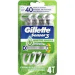 Gillette Sensor3 Sensitive Men's Disposable Razor, 1 Razor