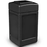 Commercial Zone 732101 PolyTec 42 Gallon Square Black Waste Container