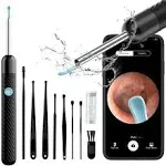 DEETOK Ear Wax Removal, Ear Cleaner with Camera, Ear Wax Removal Kit with 1080p, Ear Camera Otoscope with Light, Ear Cleaning Kit for iPhone, iPad, Android