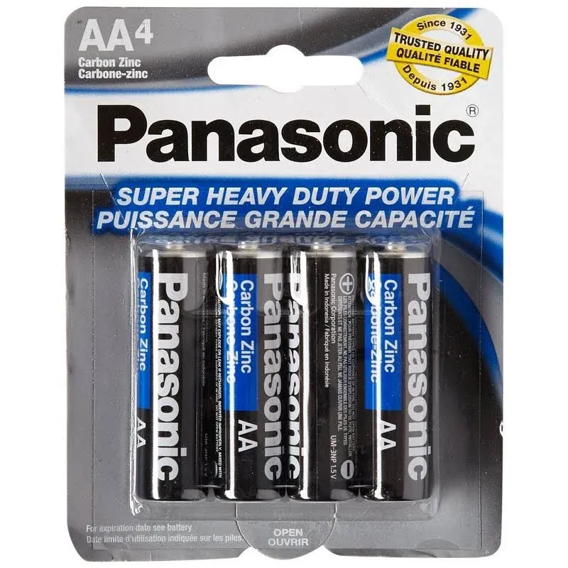 Panasonic 5741 8PC AA Batteries Super Heavy Duty Power Carbon Zinc Double A Batt