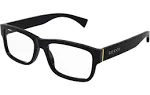 Gucci GG1141O 001 Shiny Black Rectangle Men's Eyeglasses