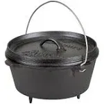 Stansport 4 qt Pre-Seasoned Cast Iron Dutch Oven with Legs