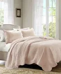 Ashley | Tuscany Full/Queen 3 Piece Reversible Scalloped Edge Quilt Set, Blush | Realry