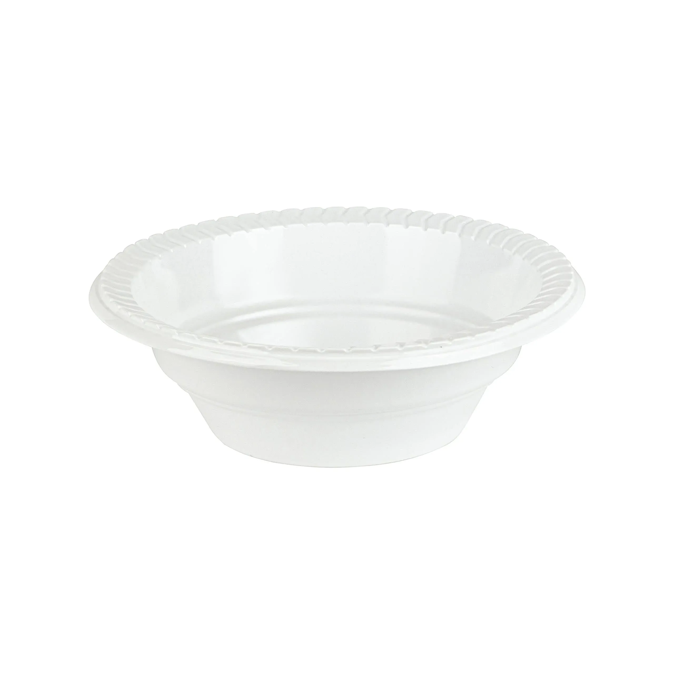 PLASTICPRO Round Plastic 12 ounce Bowls Microwaveable, Disposable, White, Dinnerware 100 Count