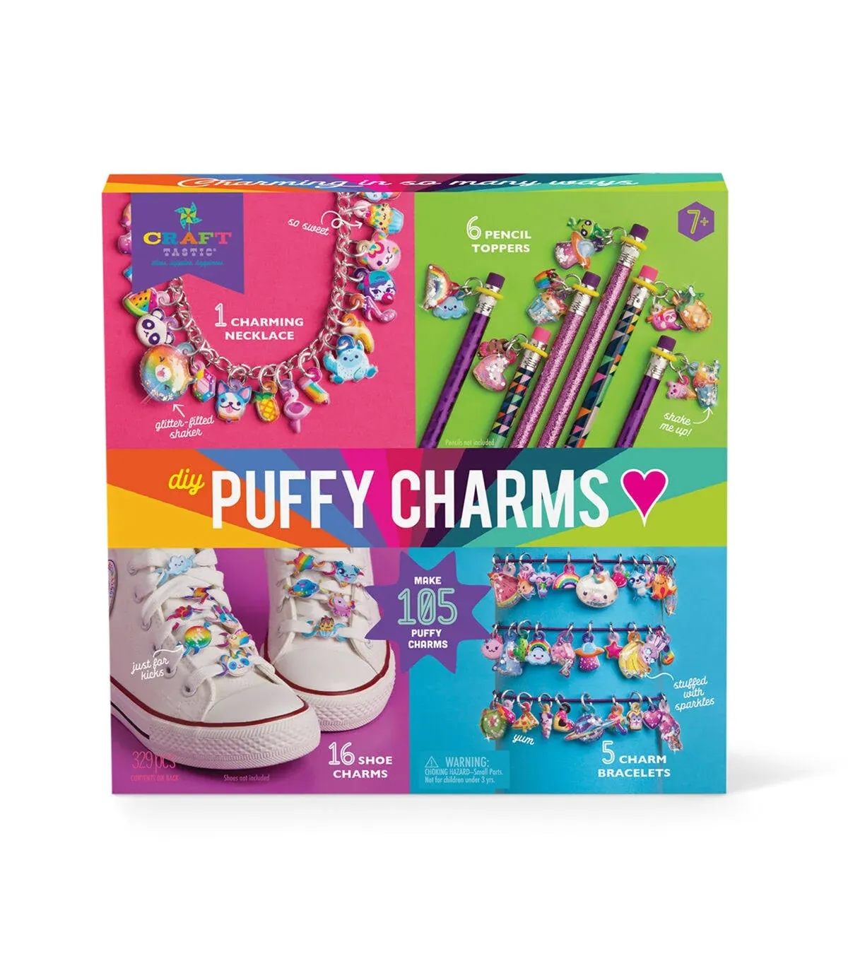 Craft Tastic 328ct Do It Yourself Puffy Charms Kit