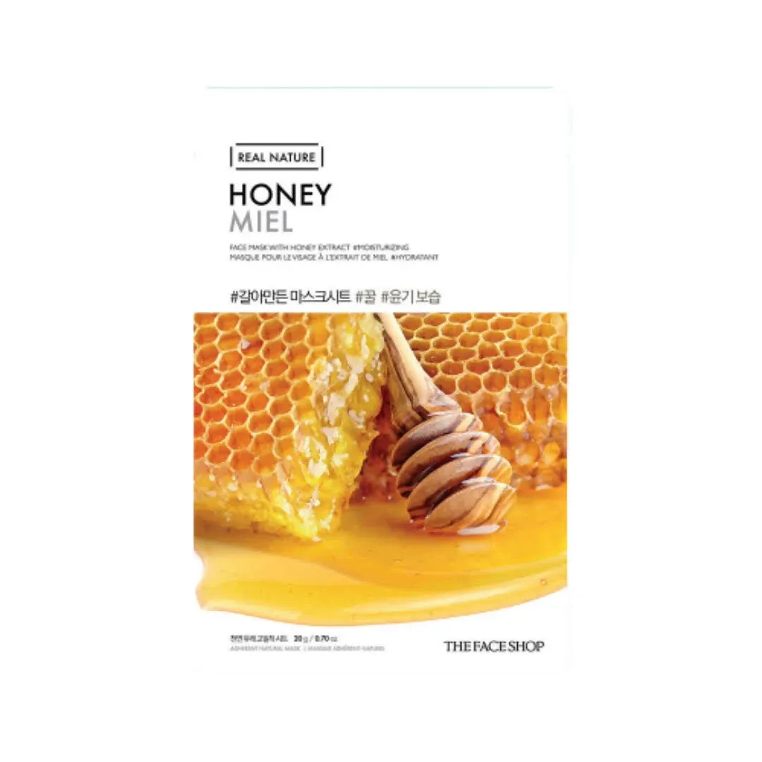 The Face Shop Real Nature Honey Miel Face Mask - Korean Skincare