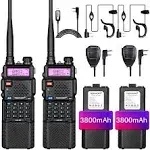 Gm5r Gmrs Radio Two Way Radio Gmrs Repeater Capable With 3800mah Battery Dual Ba