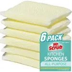 24 Pads All-Purpose Sponges Kitchen, Non Scratch Dish Sponge for Washing Dishes Cleaning Kitchen, Premium Kitchen Scrub Sponge and Scrubbers Cleaning Pads, Ideal for Kitchen, Bathroom, Mr. Scrub