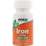 Now Foods Iron 18 MG 120 Capsules