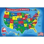 Melissa & Doug USA Map 51 Pcs Floor Puzzle