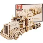 ROKR 3D DIY Wooden Puzzle Forklift Truck Car Model Kits Toys for Kids Gifts