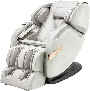 Osaki OS-Champ | Cream & Taupe | 2 Stages Zero Gravity | 18 Air Bag Full-Body Massage Chair | Lumbar Heating | Foot & Calf | 5 Auto Massage Programs | Bluetooth Speaker | Space Saving | Polypropylene