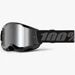 100-percent - Strata 2 Junior Goggle Black Mirror Silver Lens - 50032-00007