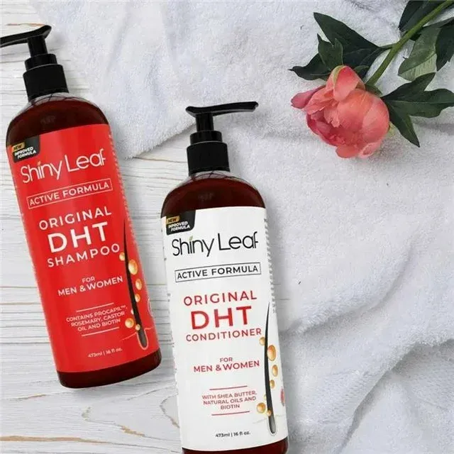 DHT Blocker Shampoo and Conditioner for Hair Loss with Biotin for Men & Women