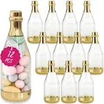 Gold Metallic Champagne Bottle Favor Container - Medium (Set of 12) Kate Aspen