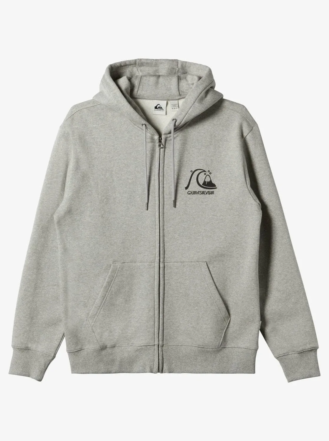 Quiksilver Original Zip-Up Hoodie - Heather Gray - Medium