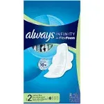 Always Infinity Heavy Flow Pads with Wings, Size 2 - 32 count