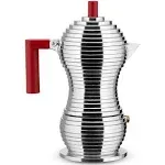 Alessi Espresso Coffee Maker - Pulcina Red - 3 Cups