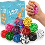 18 Pack Premium Stress Balls - Sensory Ball, Squishy Balls - Anxiety Relief