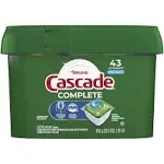 Cascade Complete Dishwasher Pods, ActionPacs Dishwasher Detergent, Fresh Scent, 43 Count