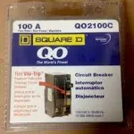 SQUARE D QO2100 TYPE QO 2-P 100A 240V CIRCUIT BREAKER &#039;SAMEDAY SHIP&#039;