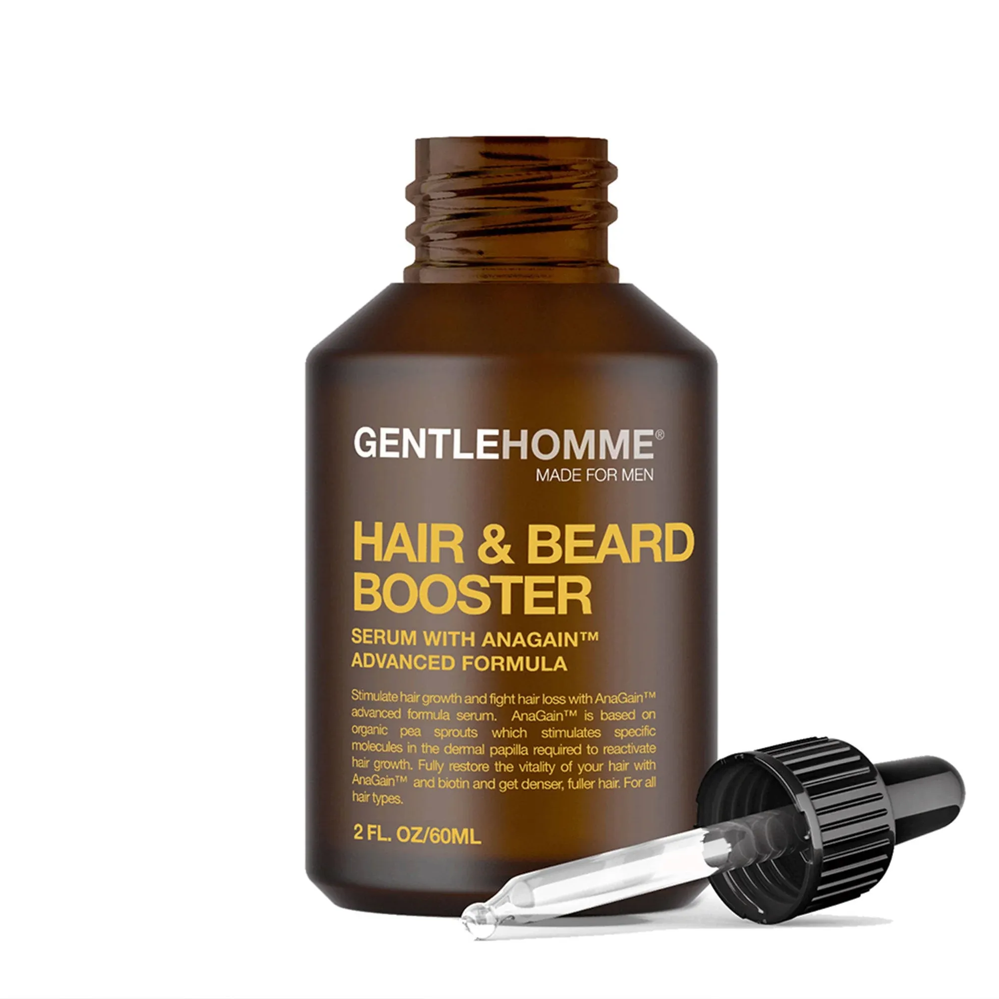 Gentlehomme Anagain Men's Hair & Beard Growth Serum Hair Loss Advanced Formula Serum for Men with Biotin & Castor Oil,