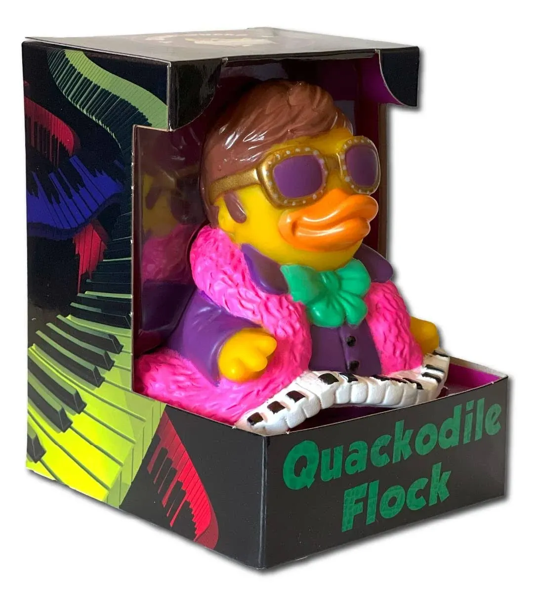 Quackodile Flock - Floating Rubber Ducks - Collectible Bath Toy Gift for Kids & Adults of All Ages