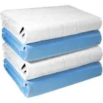 4-Layer Ultra Soft Quilted Bed Pads, 18&#034; x 24&#034; (3 Pack), Heavy Absorbency Und...