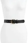 Madewell Medium Perfect Leather Belt - True Black - SM