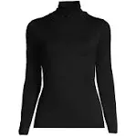 Lands' End Women's Lightweight Jersey Skimming Long Sleeve Turtleneck